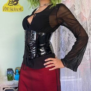 SOLD • Sheer Tiered Peasant Top Cottagecore Fairycore Med